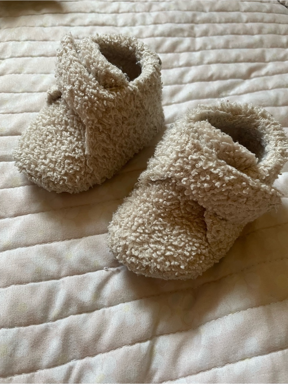 ADD ON Cozy Sherpa Baby Booties - Cream Baby Shoes *My FAVORITE pair*